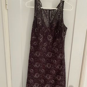 Classy lace overlay bcbg dress